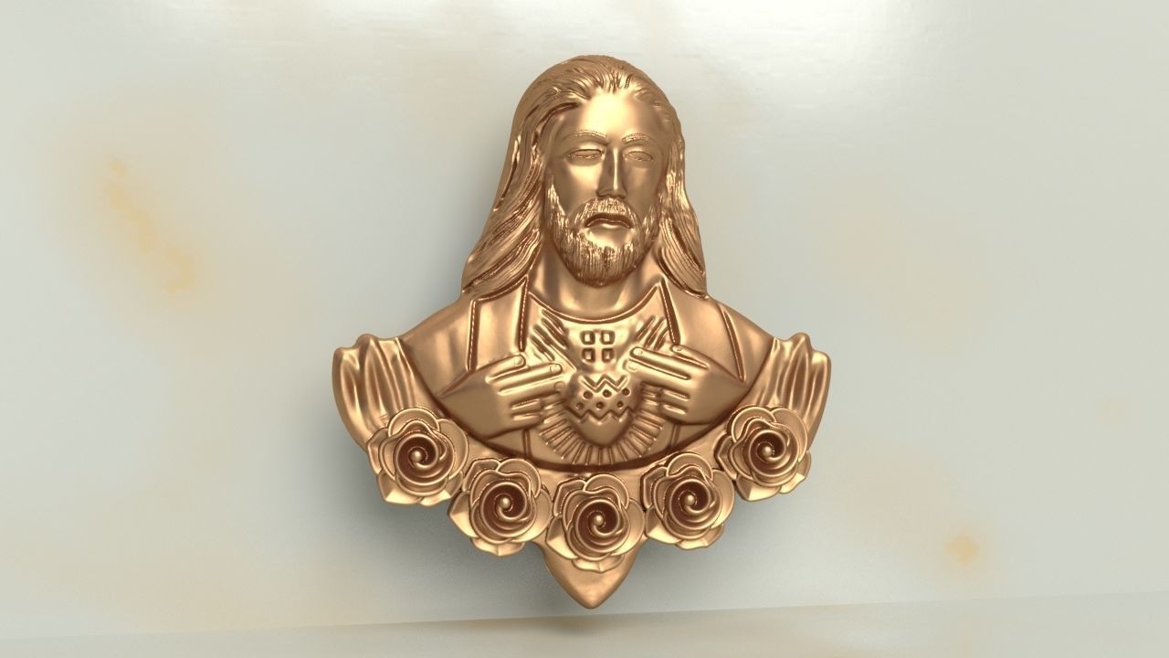 Sacred Heart of Jesus 3D print model_1
