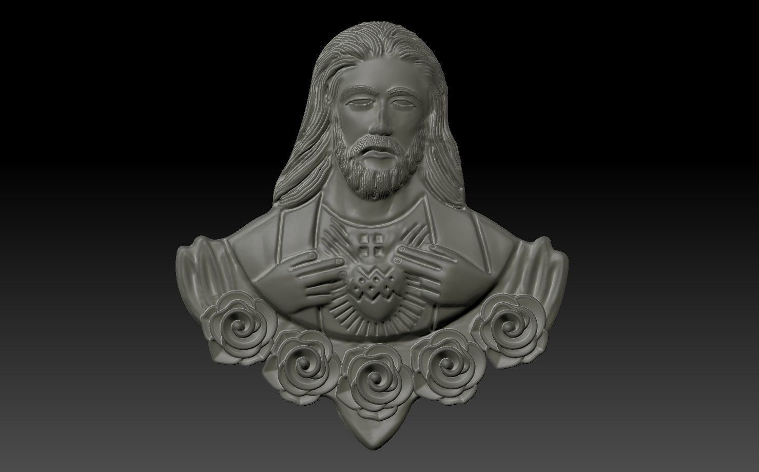 Sacred Heart of Jesus 3D print model_3