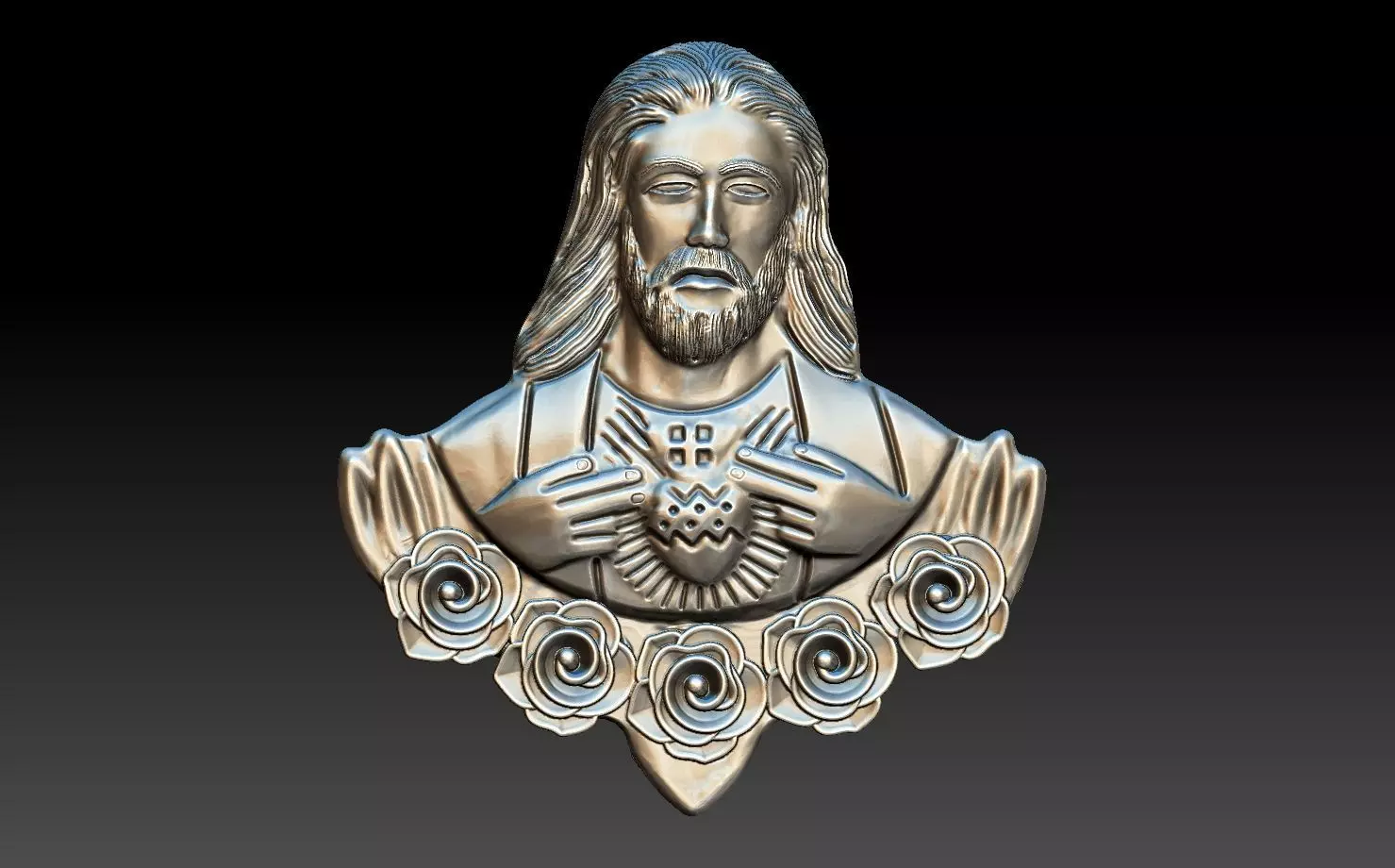 Sacred Heart of Jesus 3D print model_0