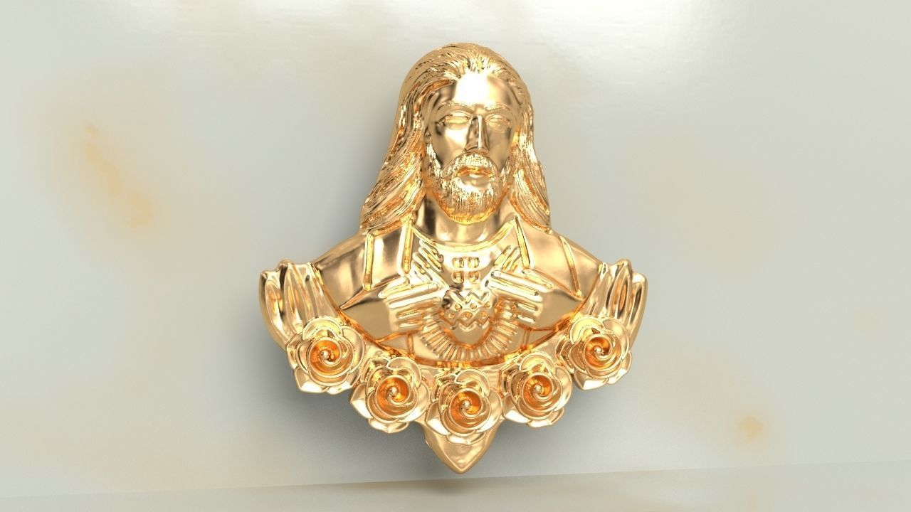 Sacred Heart of Jesus 3D print model_2