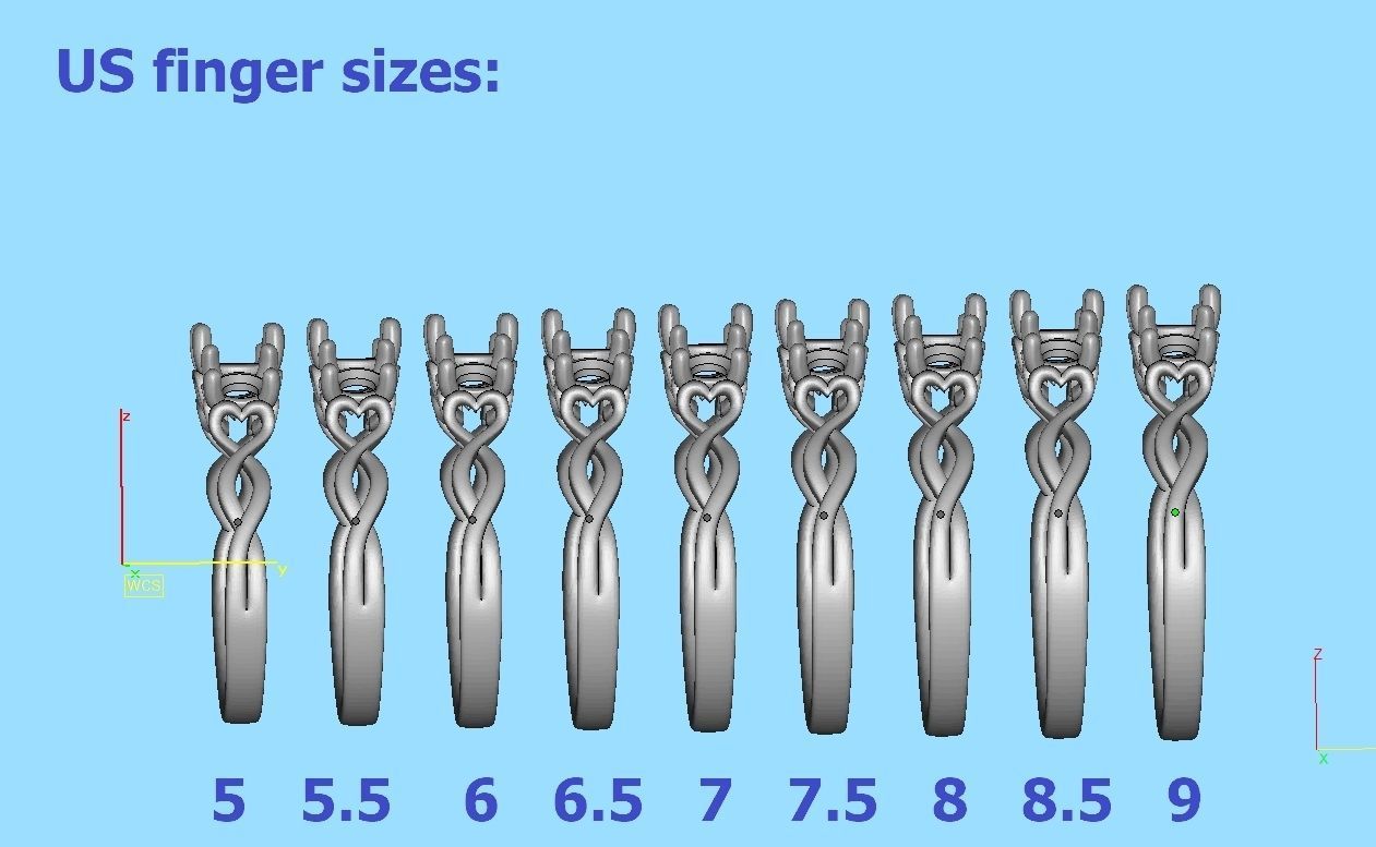 Three Stone Engagement Ring Half Carat Main Stone 3d model 3D print model_13