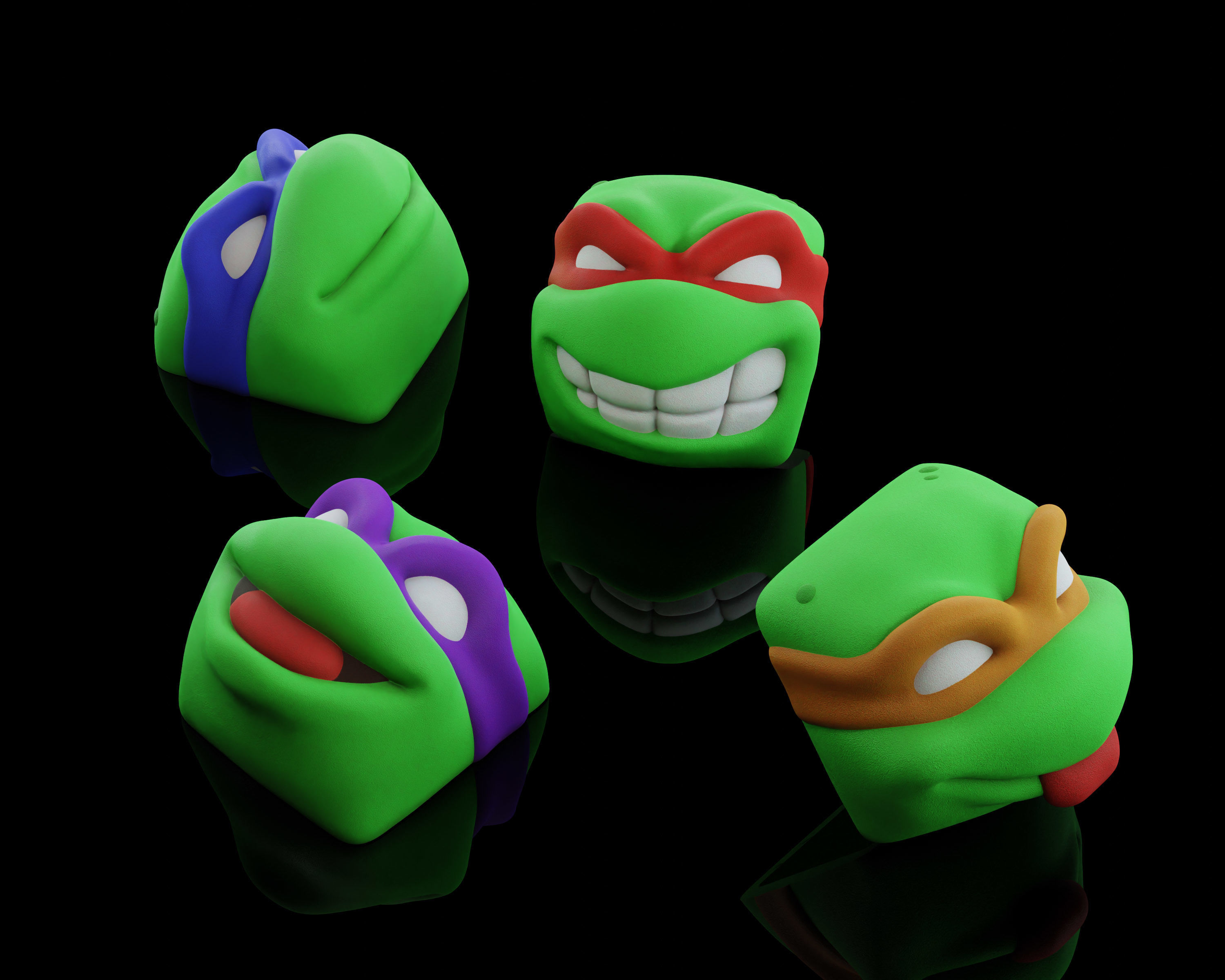 TMNT - KEYCAP 3D MECHANICAL KEYBOARD 3D print model_1
