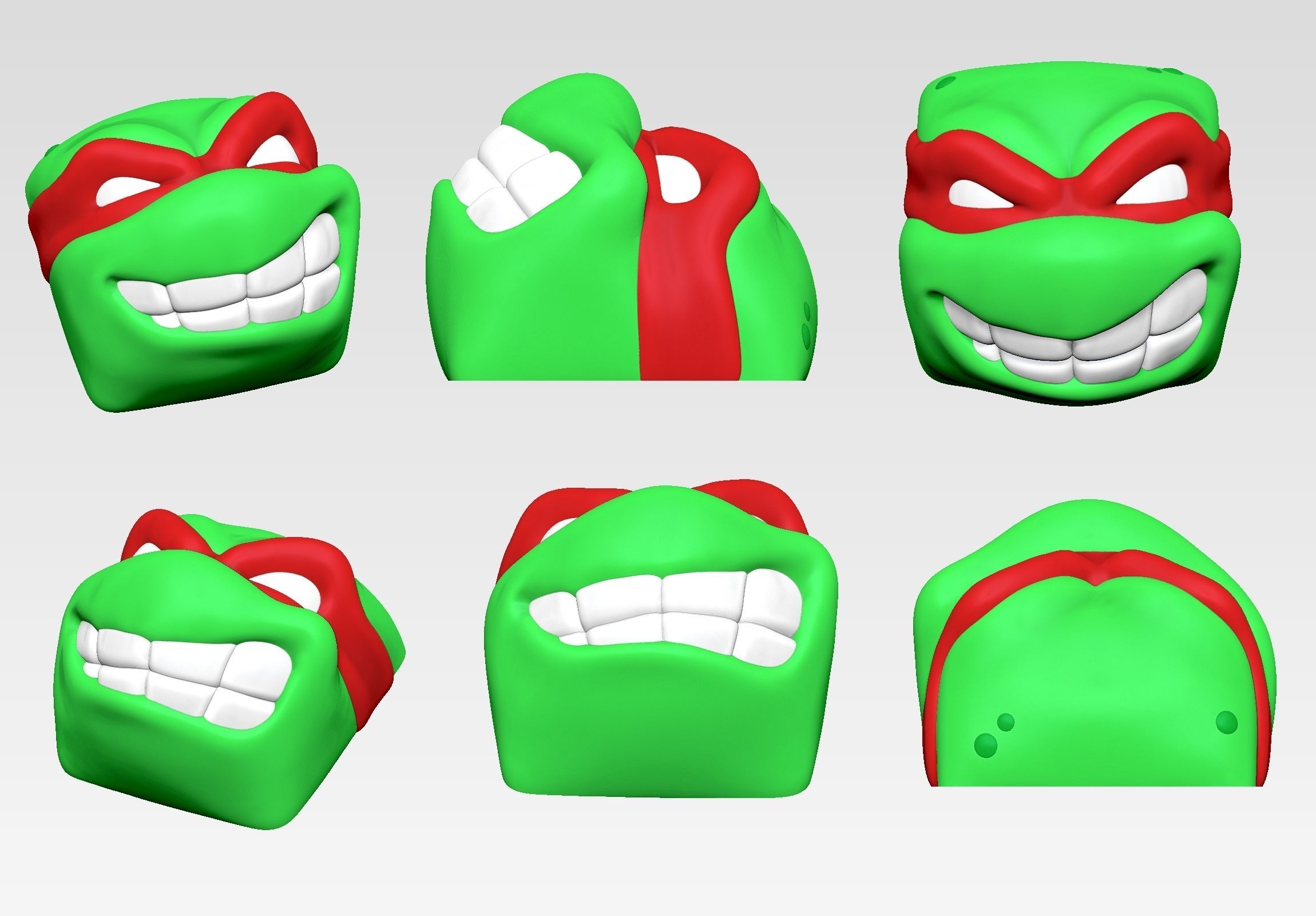 TMNT - KEYCAP 3D MECHANICAL KEYBOARD 3D print model_4