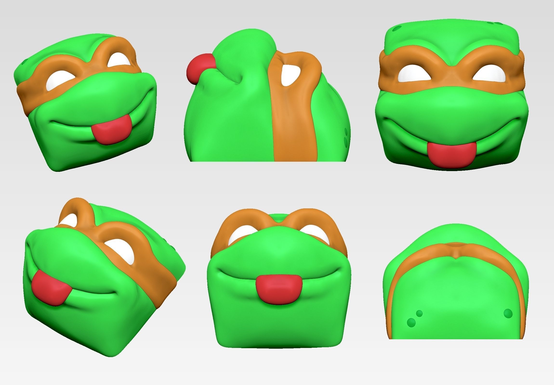 TMNT - KEYCAP 3D MECHANICAL KEYBOARD 3D print model_6