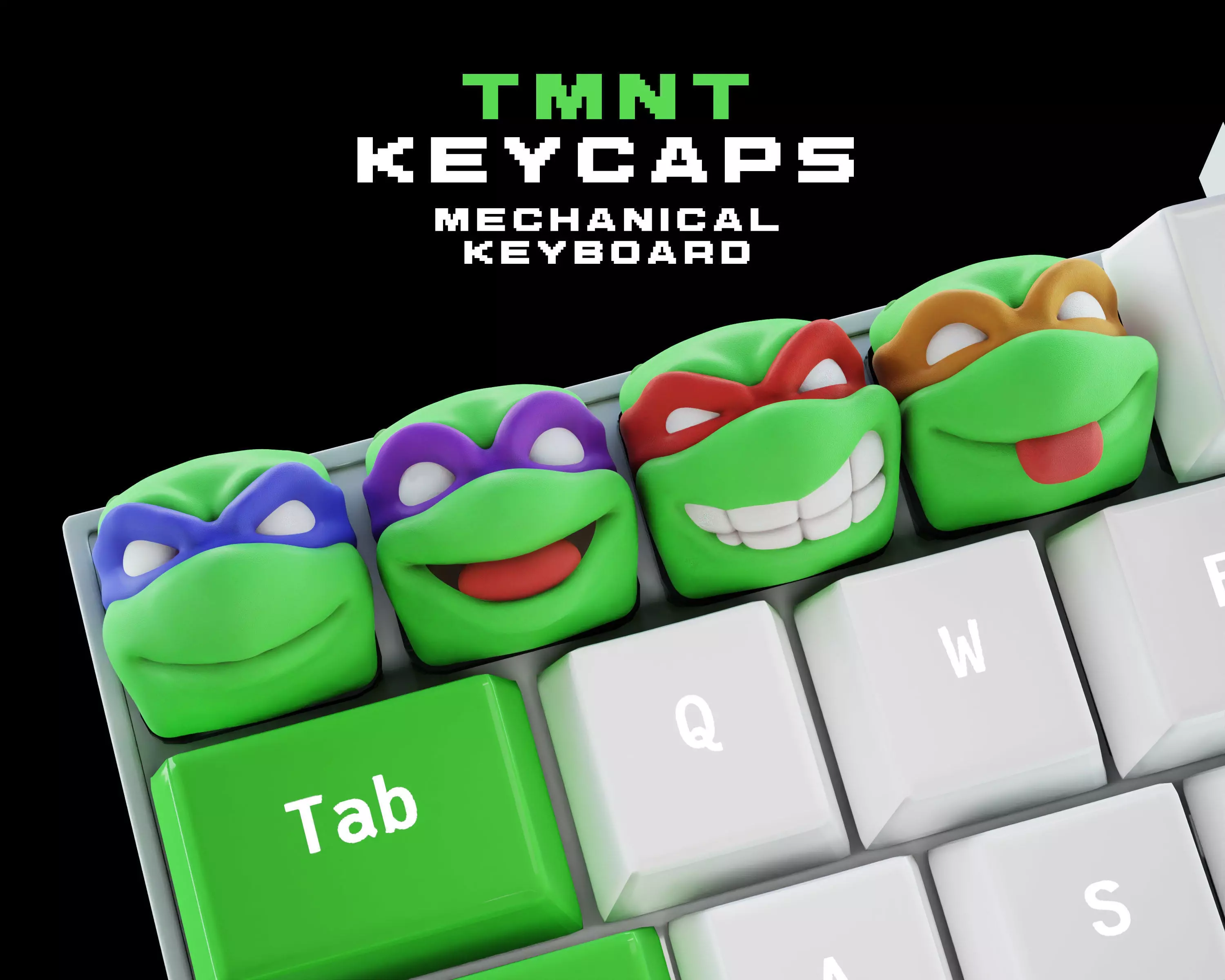TMNT - KEYCAP 3D MECHANICAL KEYBOARD 3D print model_0