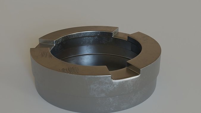 Old Rusty Ashtray Free 3D model