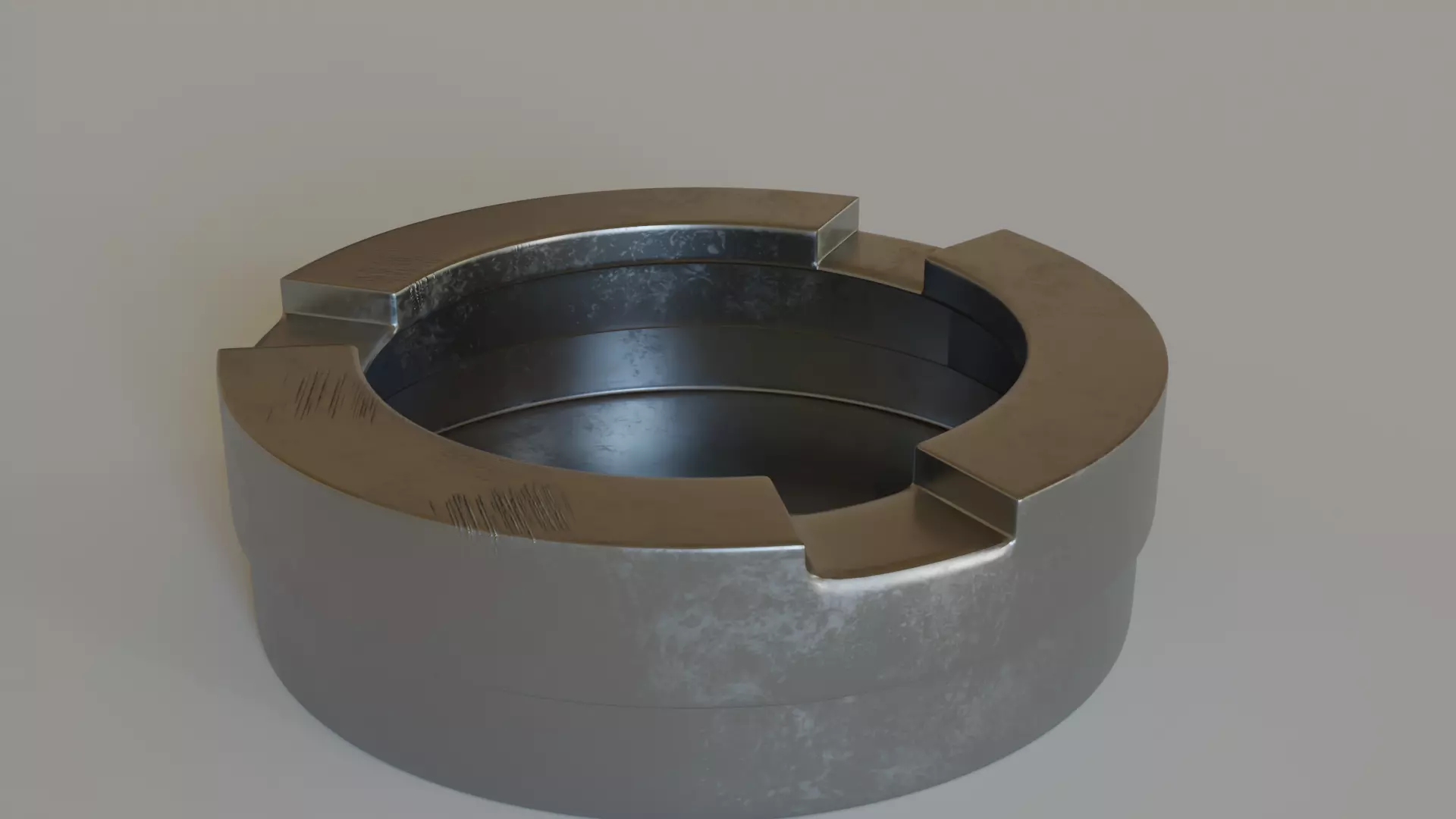 Old Rusty Ashtray Free 3D model