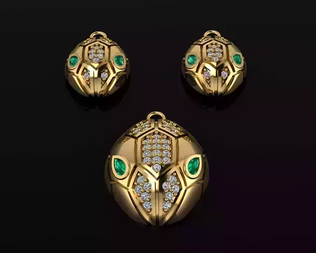 snake  necklace and earrings