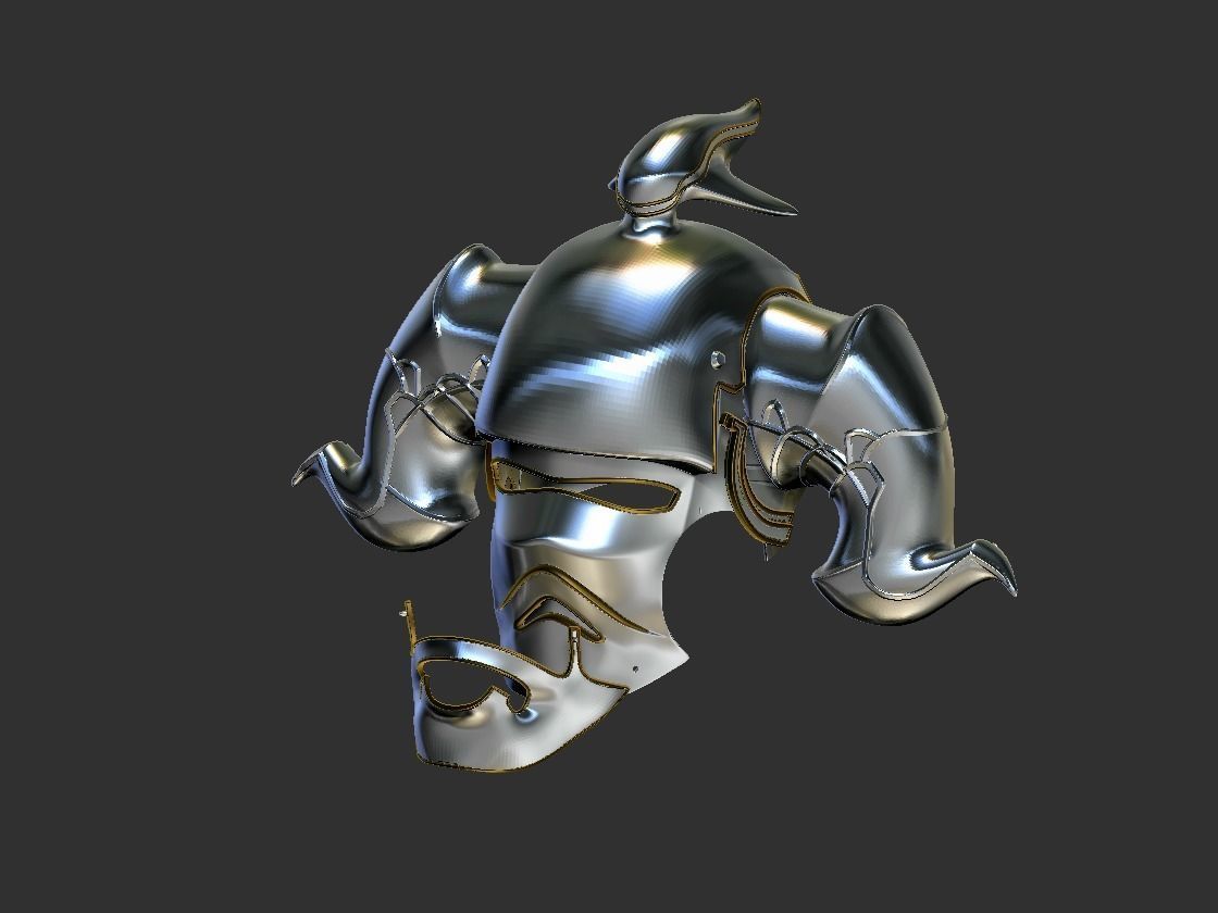 Final Fantasy Judge Gabranth helmet cosplay 3D print model_16