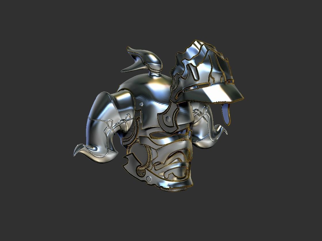 Final Fantasy Judge Gabranth helmet cosplay 3D print model_28