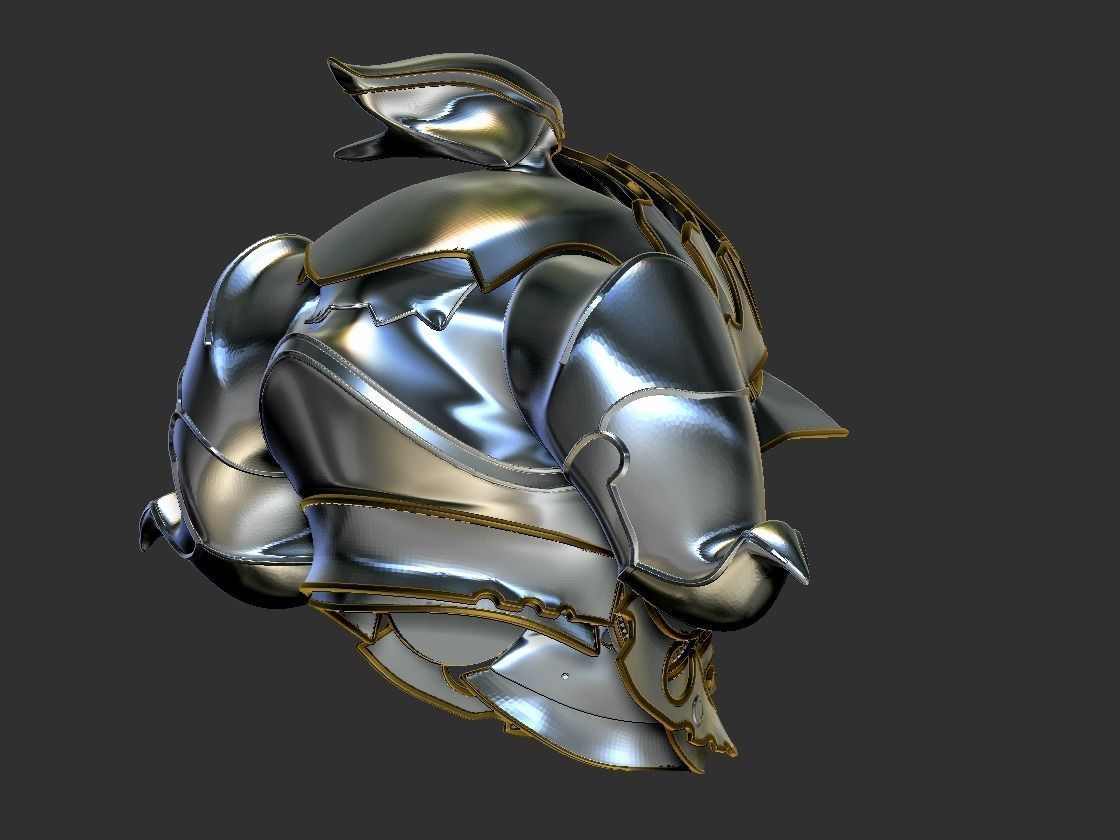 Final Fantasy Judge Gabranth helmet cosplay 3D print model_33