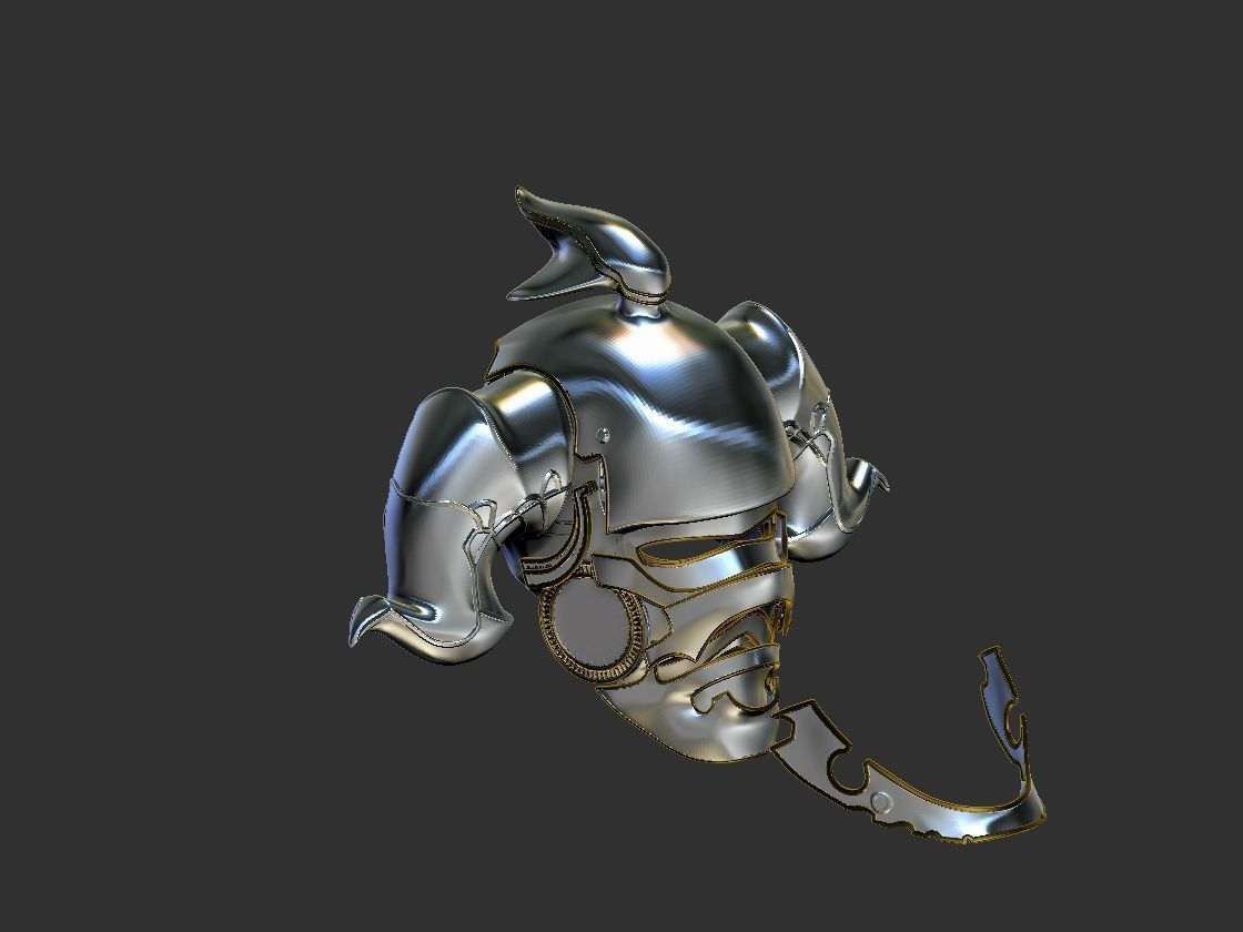 Final Fantasy Judge Gabranth helmet cosplay 3D print model_26