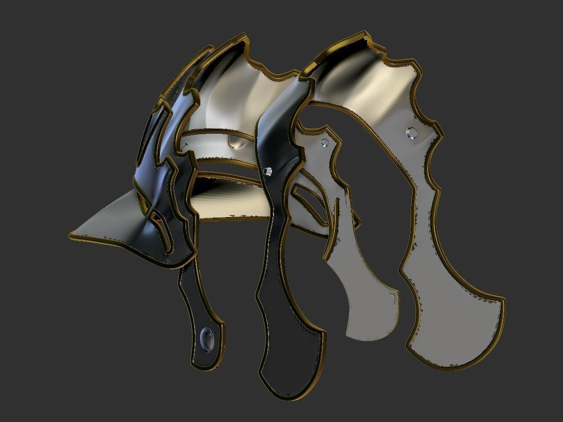 Final Fantasy Judge Gabranth helmet cosplay 3D print model_13