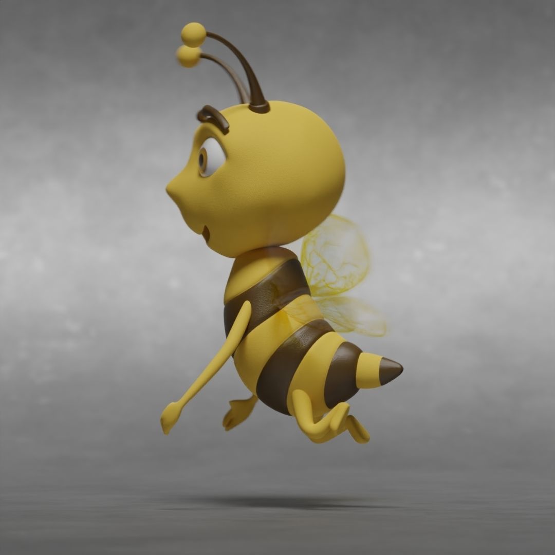 3d Character Rig Bee 3D model Bee cartoon rigged character VR / AR / low-poly | CGTrader