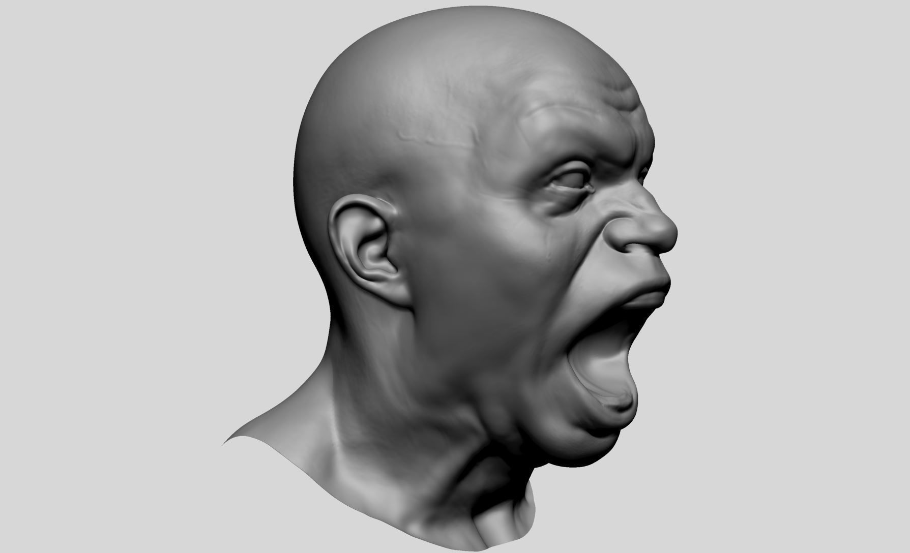 Male Facial Expression 3D model_1