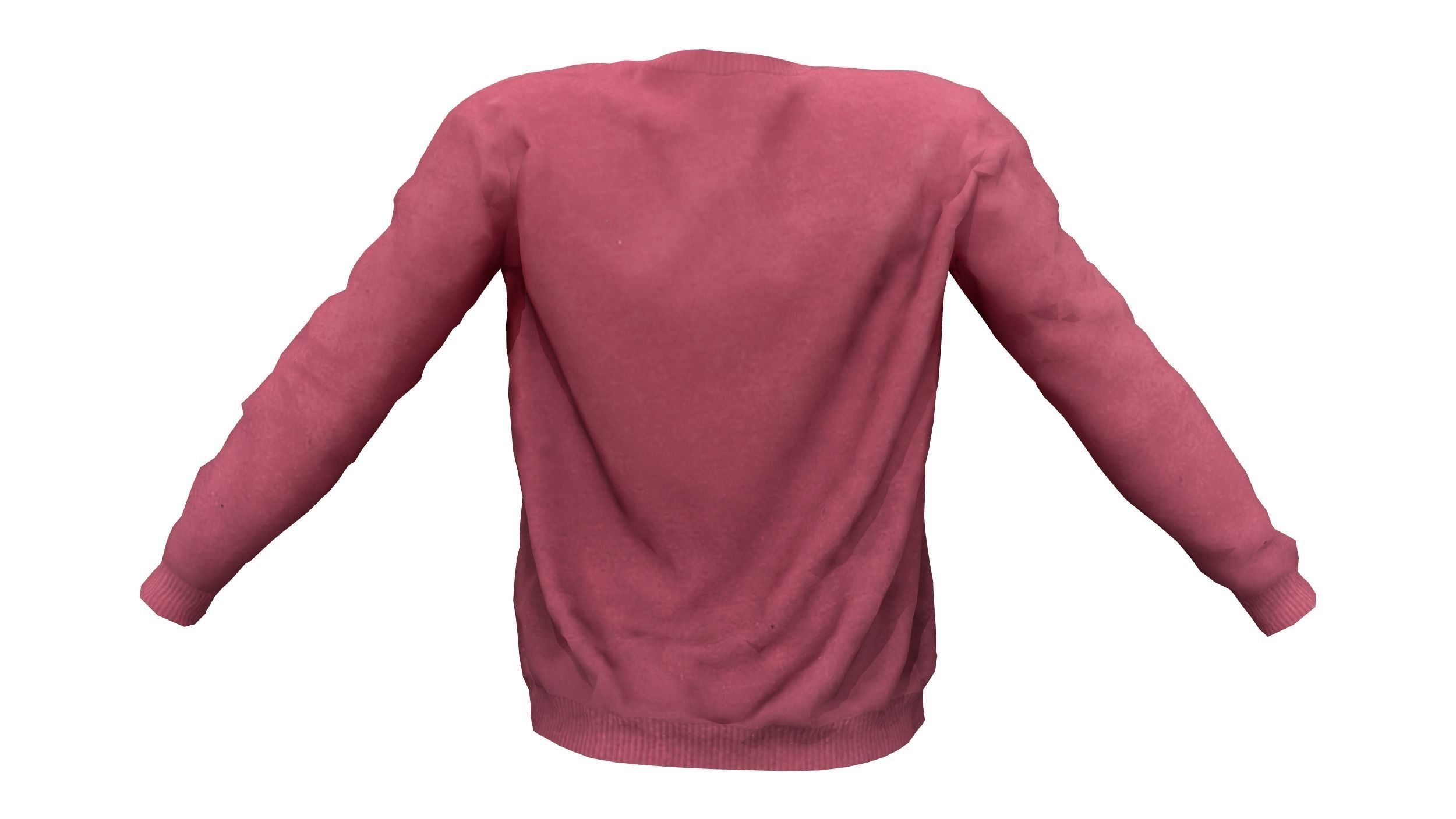Ladies Cardigan Unbuttoned Low-poly 3D model_8