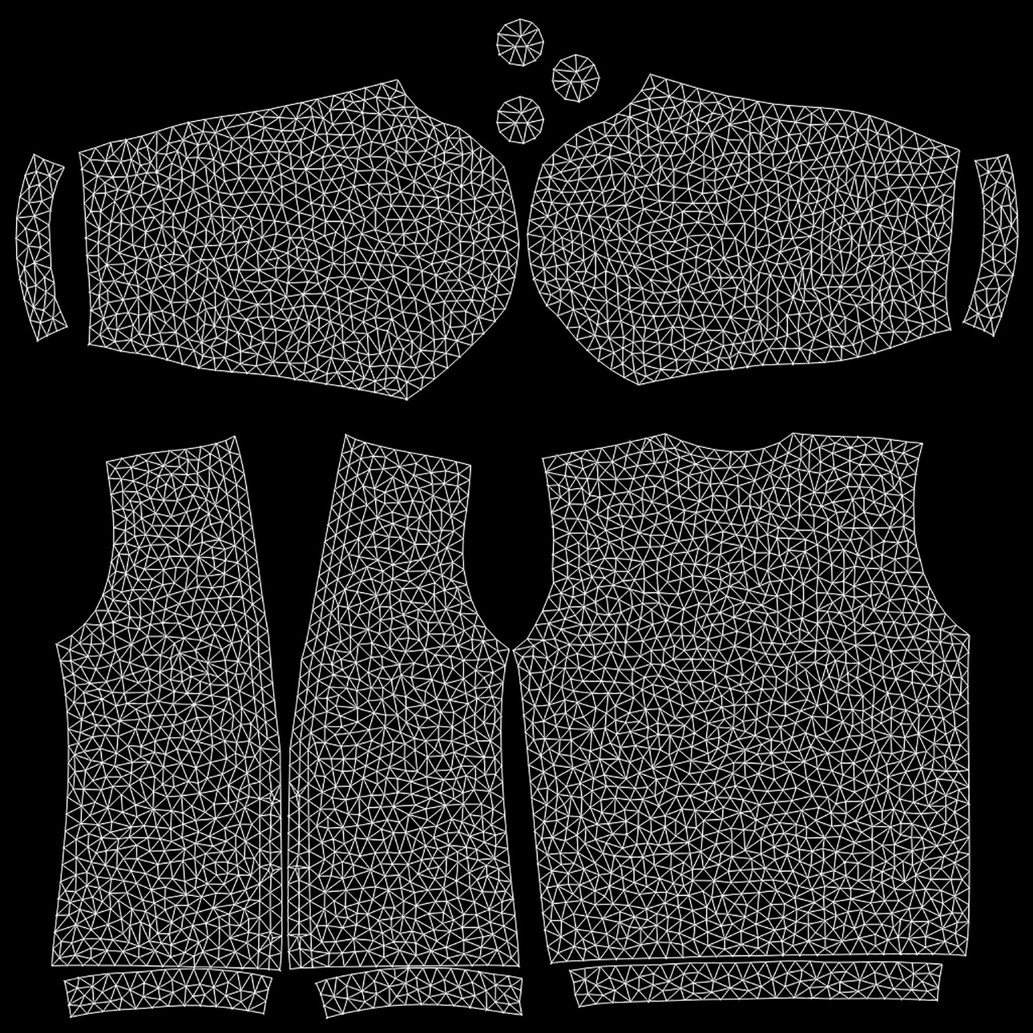 Ladies Cardigan Unbuttoned Low-poly 3D model_22