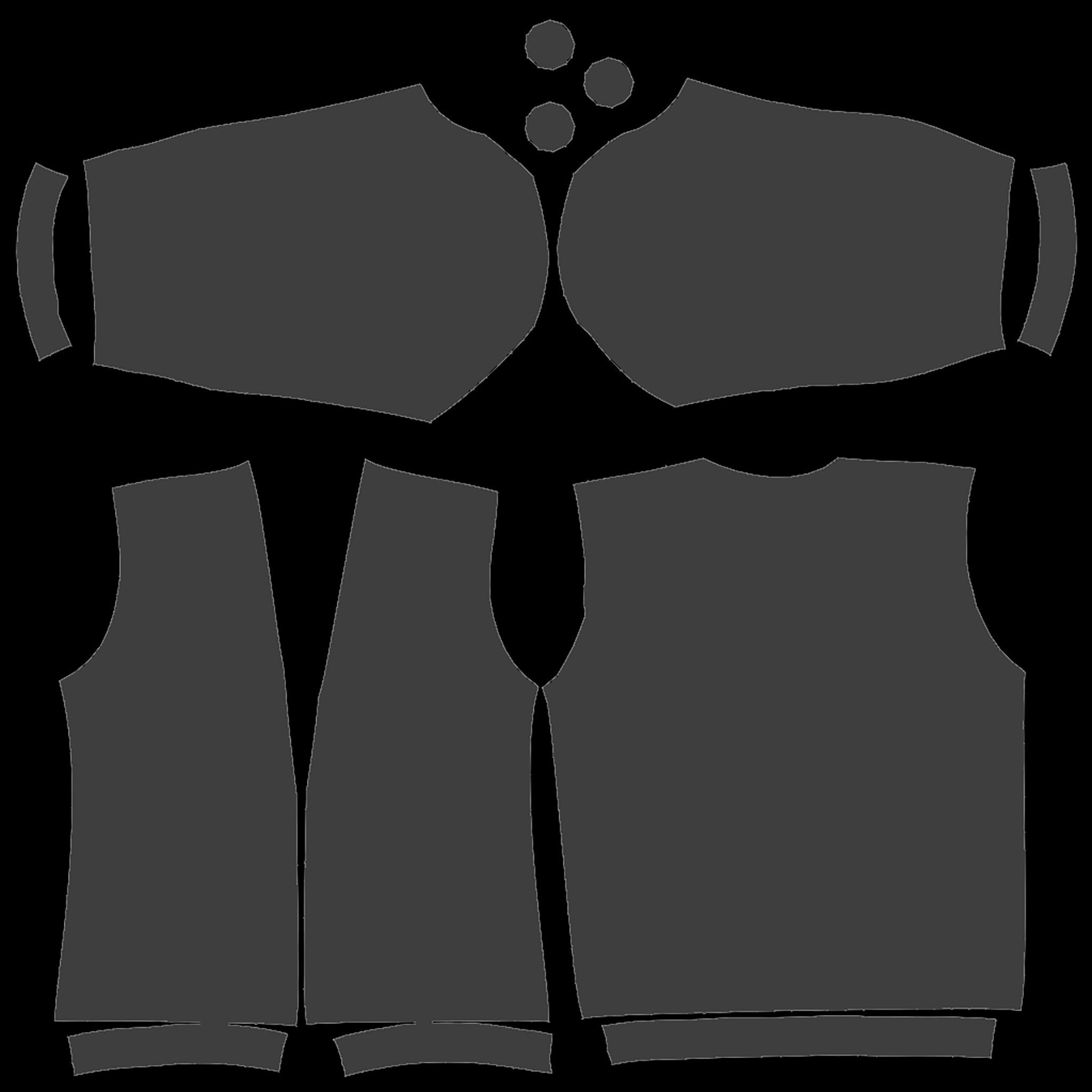 Ladies Cardigan Unbuttoned Low-poly 3D model_20