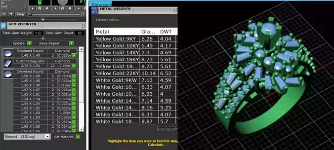 diamond baguette ring