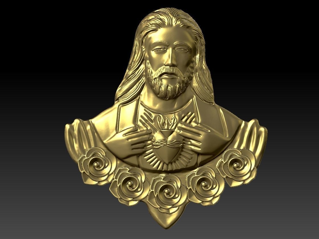 Sacred Heart of Jesus 2 3D print model_3