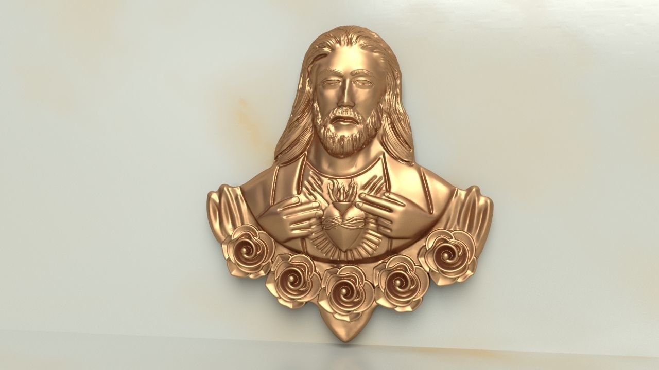 Sacred Heart of Jesus 2 3D print model_1
