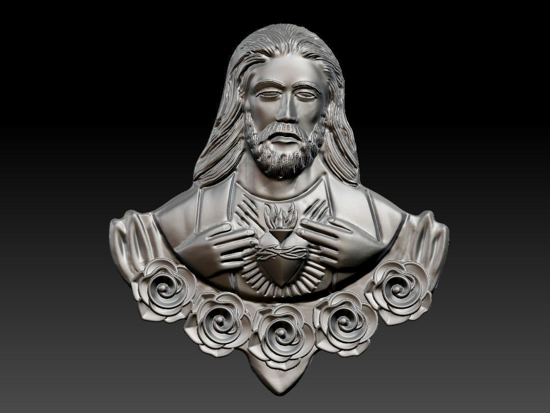Sacred Heart of Jesus 2 3D print model_4