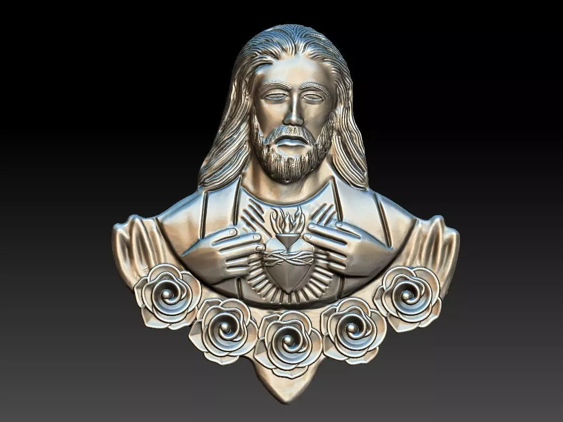 Sacred Heart of Jesus 2 3D print model_0