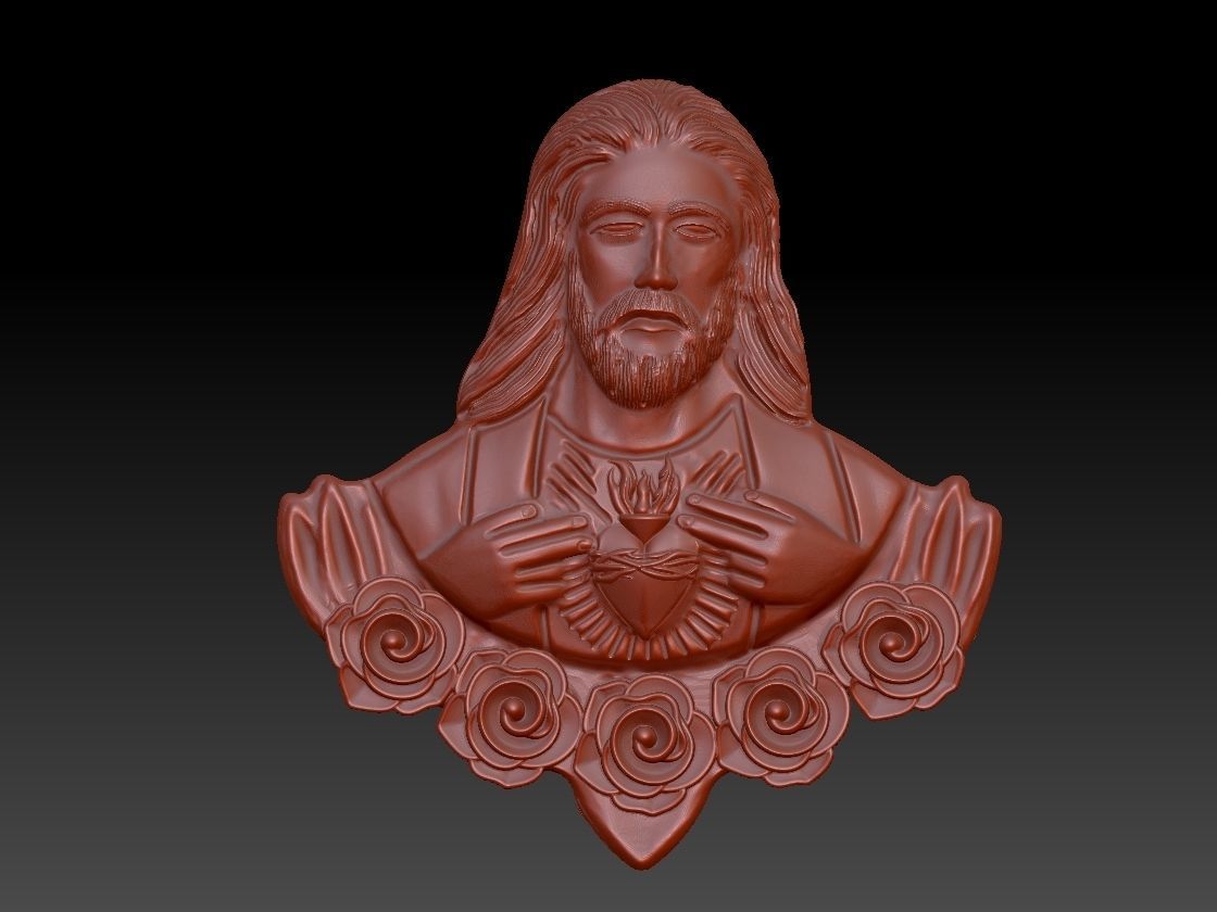 Sacred Heart of Jesus 2 3D print model_7