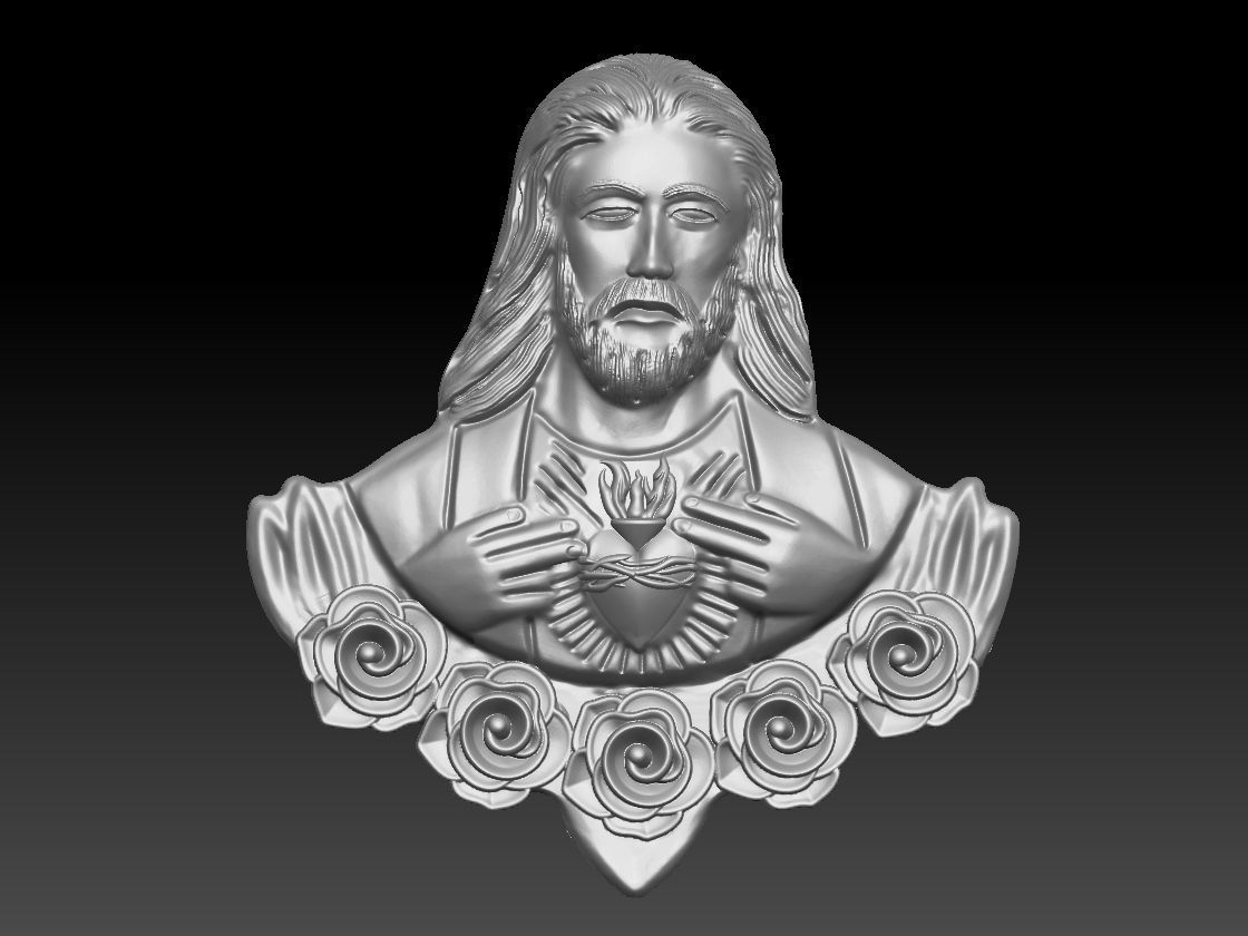 Sacred Heart of Jesus 2 3D print model_5