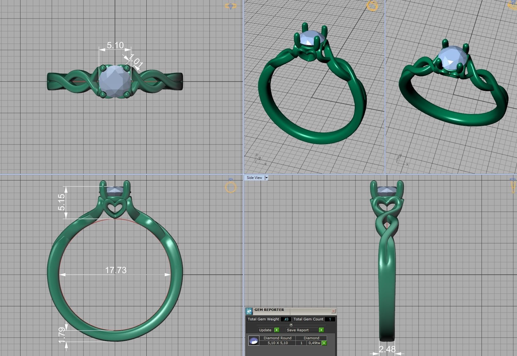 Engagement Ring Collection Half Carat Stones  _5