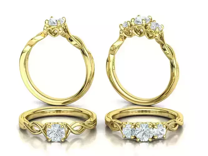 Engagement Ring Collection Half Carat Stones  