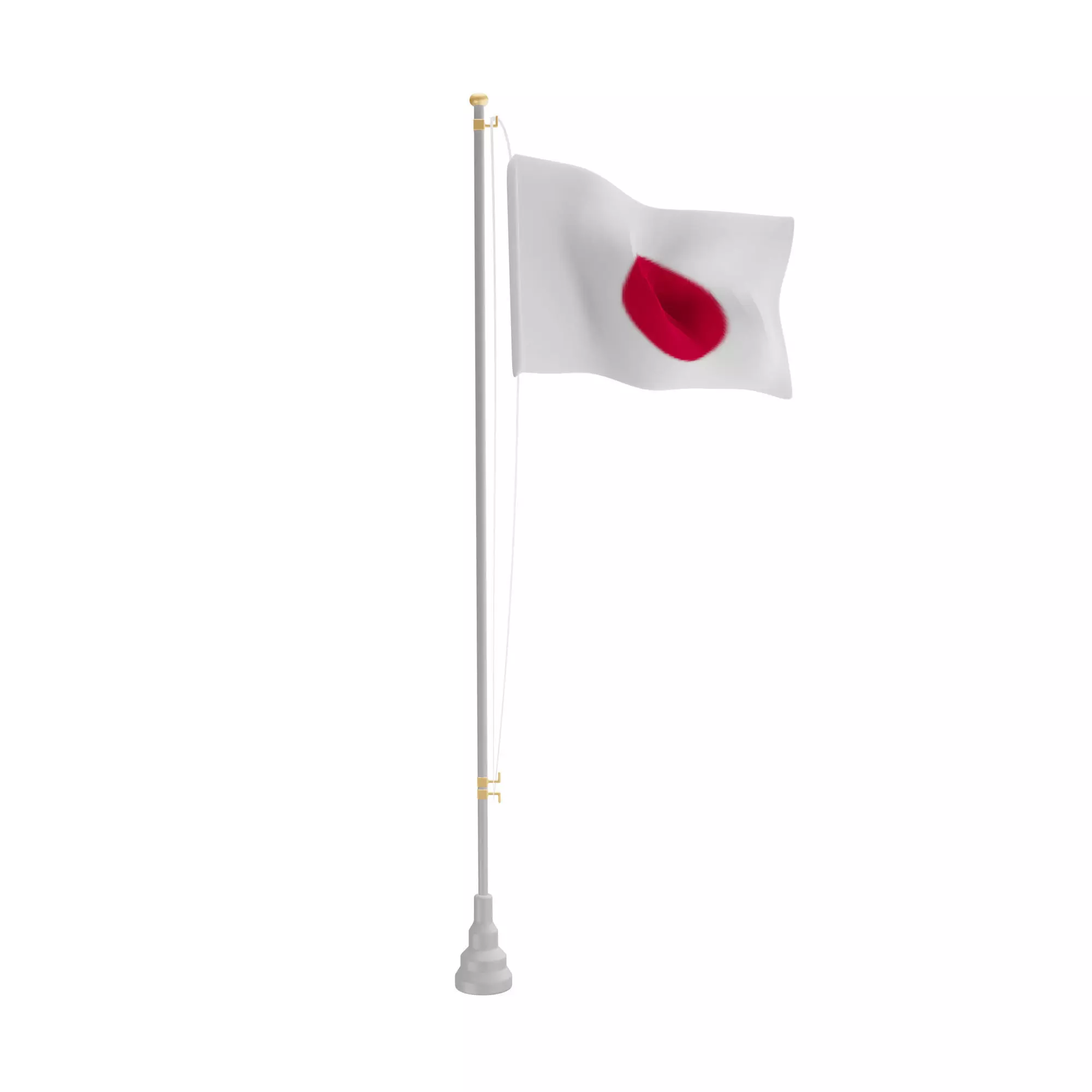 Japan Flag Low-poly 3D model
