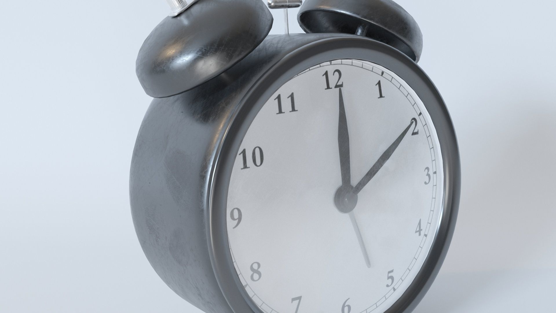 Black Alarm Clock 3D model_6