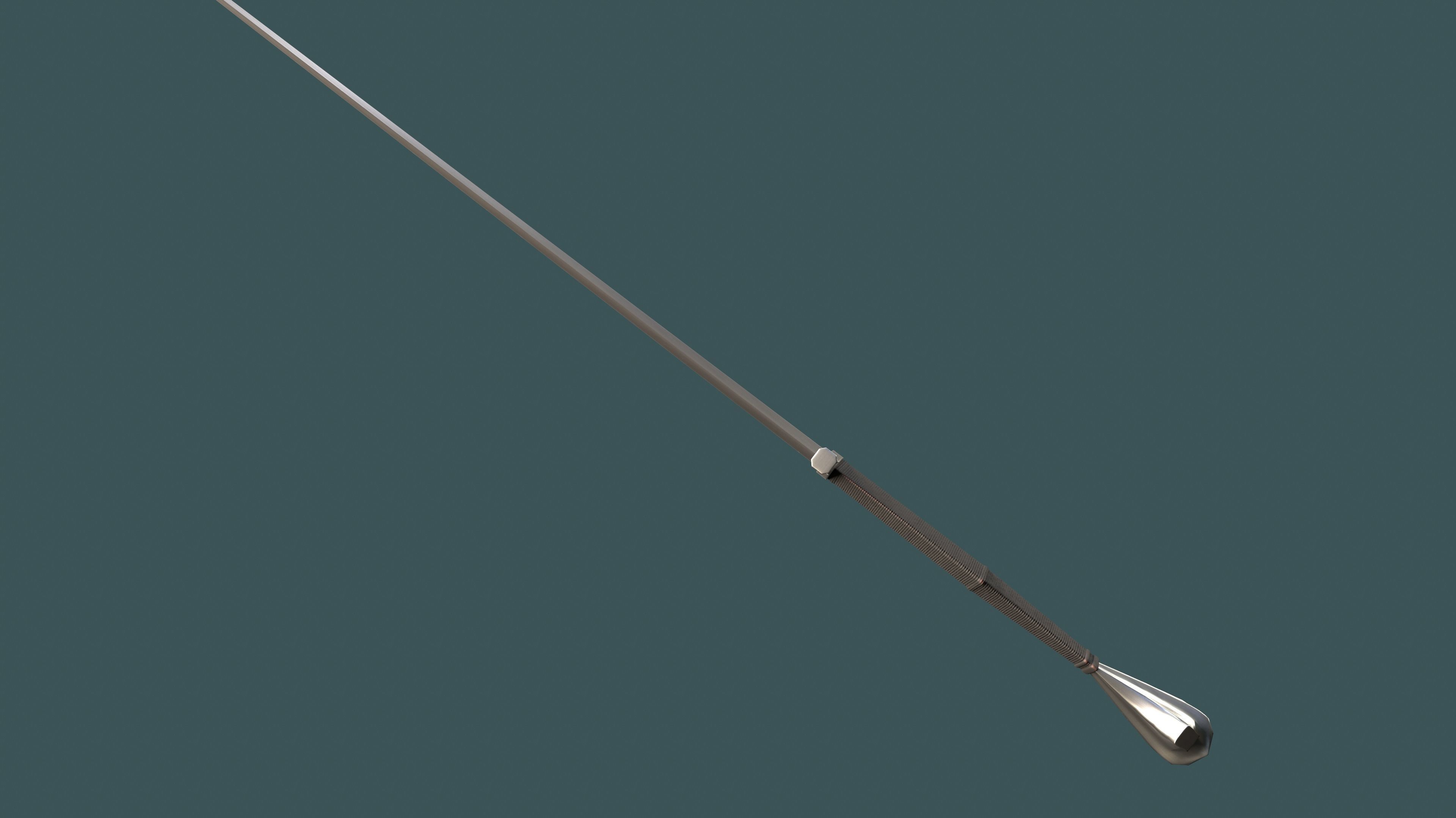 Albion Regent Medieval Sword PBR game ready Low-poly 3D model_4