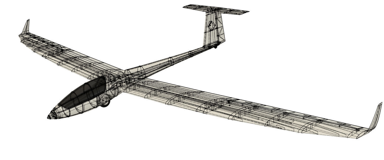 RC SAILPLANE WINGSPAN 2350mm   3D print model_4