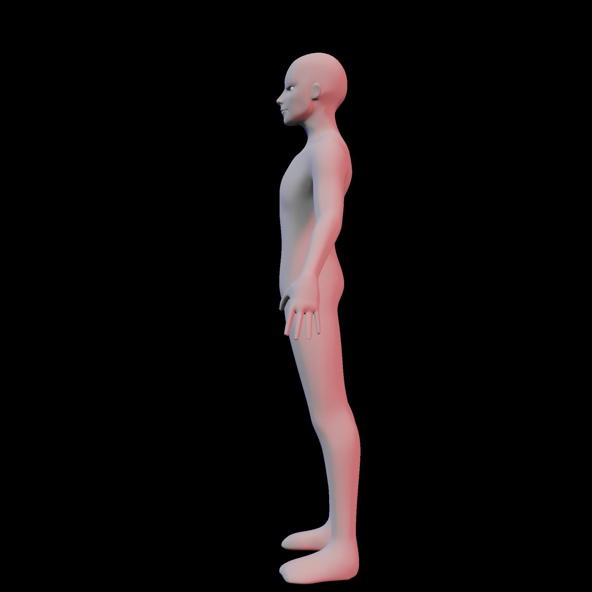 Low-poly Stylized Base Mesh 3D model_1