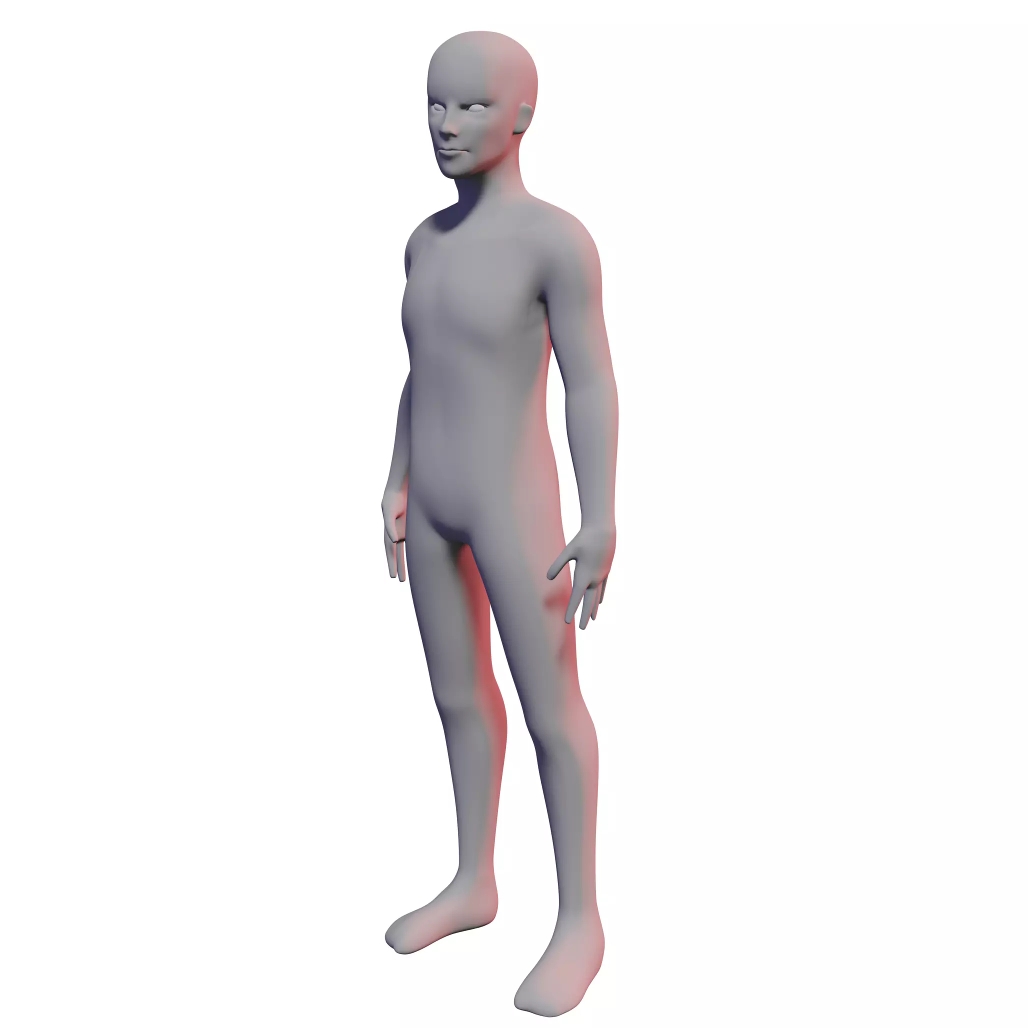 Low-poly Stylized Base Mesh 3D model_0