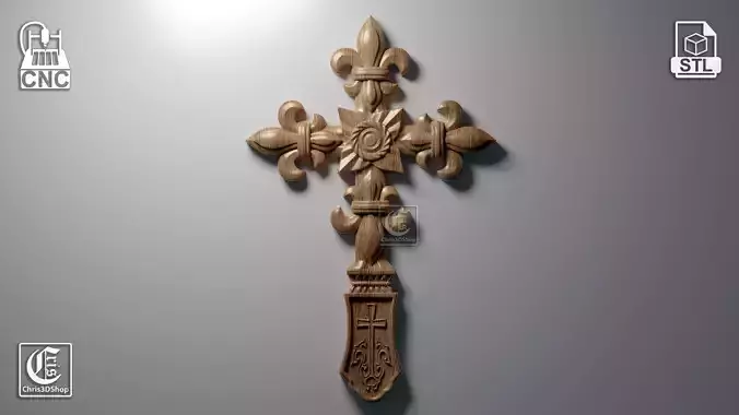 Cross 2 - 3D STL File For CNC and 3D Printer 
