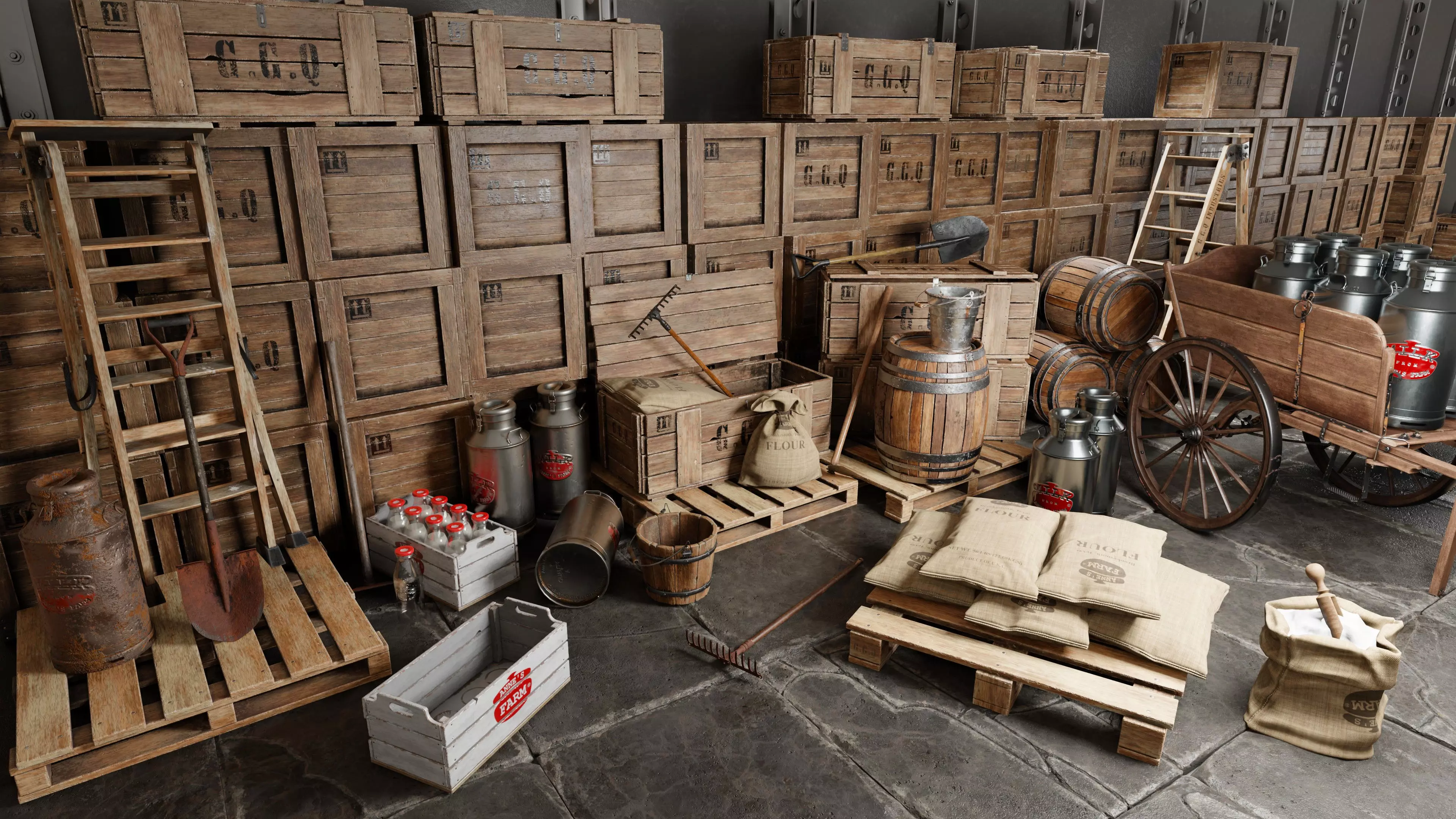 Barn or farm environment 3D Model Collection_0