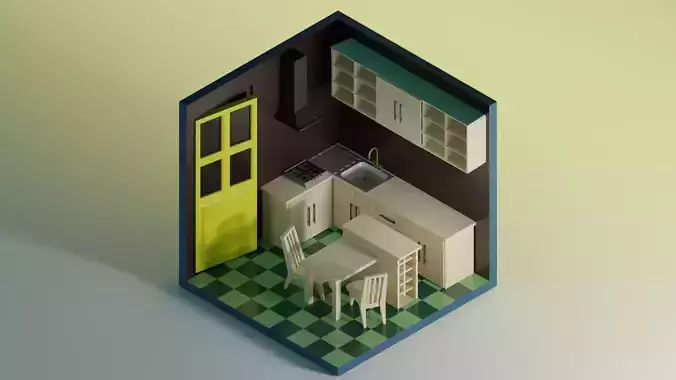 House Kitchen blend and obj