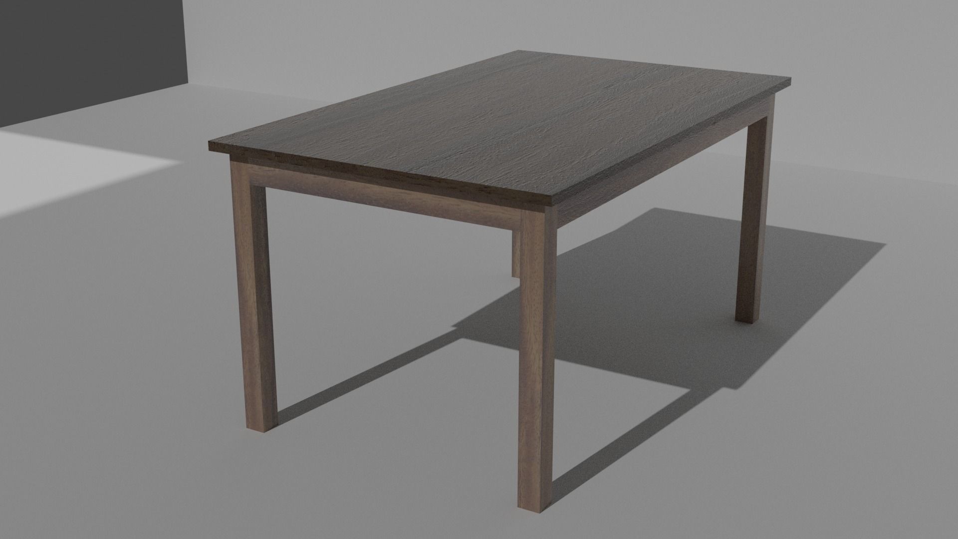 Low Poly Simple Wooden Table Free low-poly 3D model_1