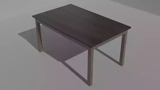Low Poly Simple Wooden Table Free low-poly 3D model