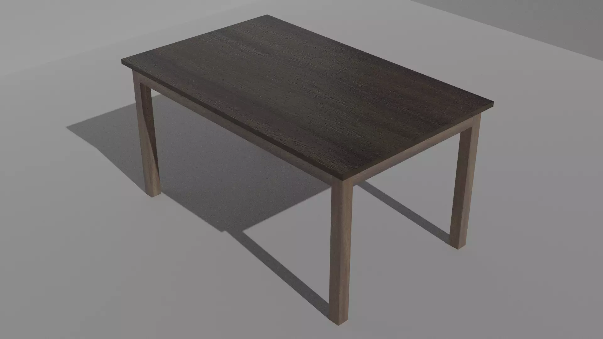 Low Poly Simple Wooden Table Free low-poly 3D model_0