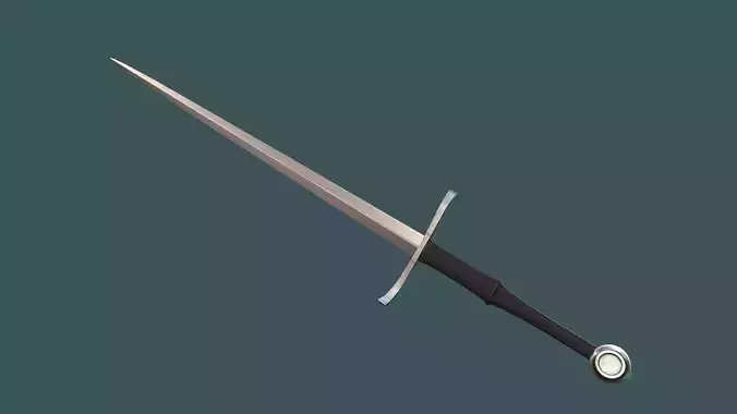 Albion Munich Medieval Sword PBR game ready Low-poly 3D model