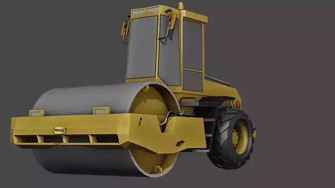 Road Roller Lowpoly