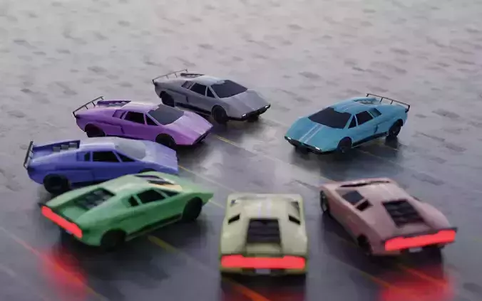 speed racing cars pack cyberpunk style 