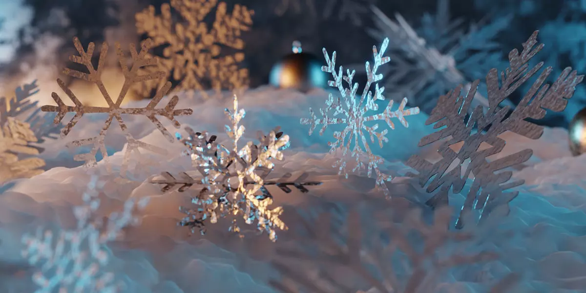 Snow Crystals Pack Low-poly 3D model_0