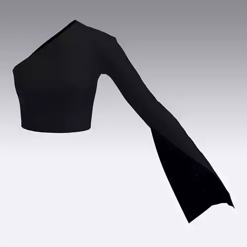 BLOUSE BLACK ONE SHOLUDER LOOK