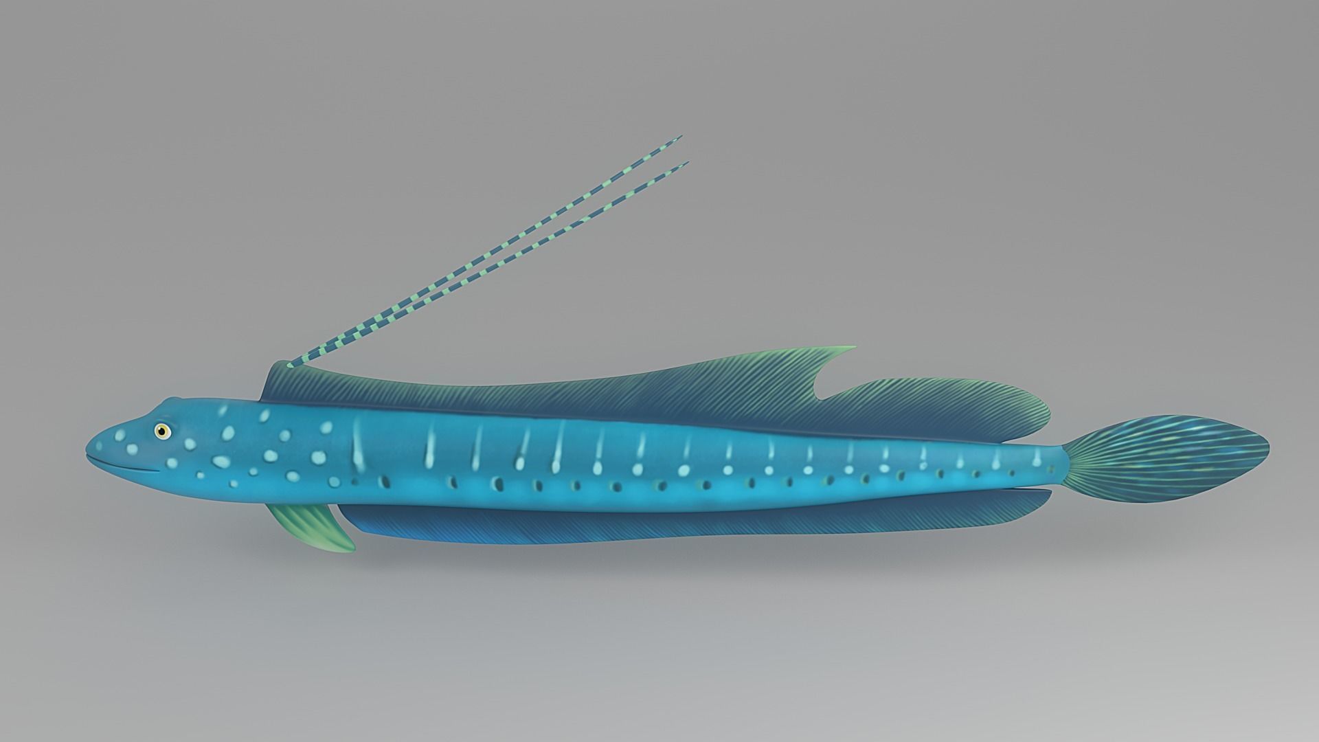 Cartoon Fish 4 Low-poly 3D model_1