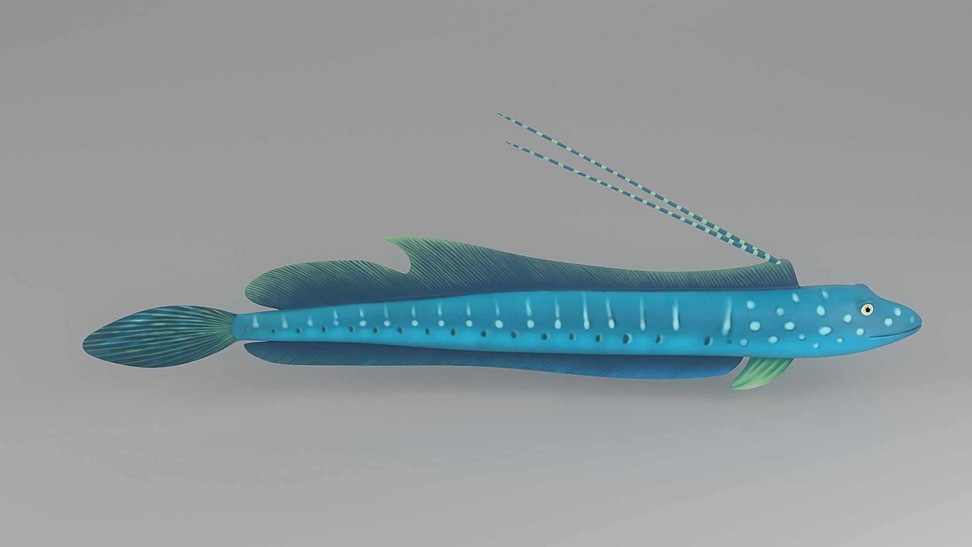 Cartoon Fish 4 Low-poly 3D model_3